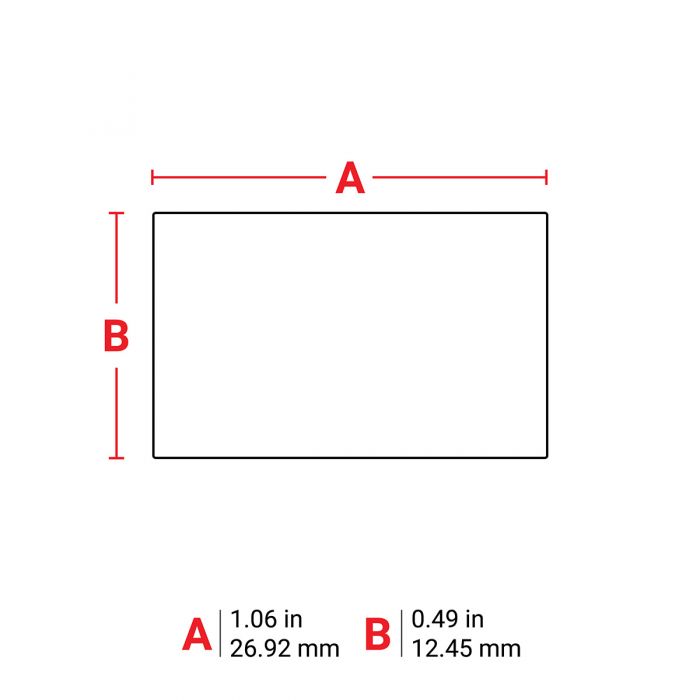 Brady Raised Panel Labels for M7 Printers 12.45mm(H) x 26.92mm(W) White