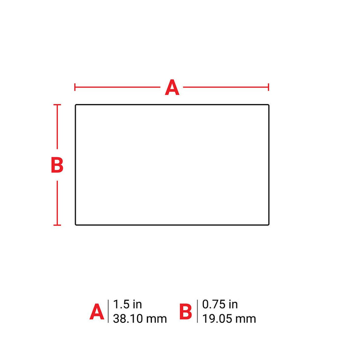 Brady Metalised Solvent Resistant Matt Grey Polyester Labels 19.05mm (H) x 38.10mm (W) for M7 Printers