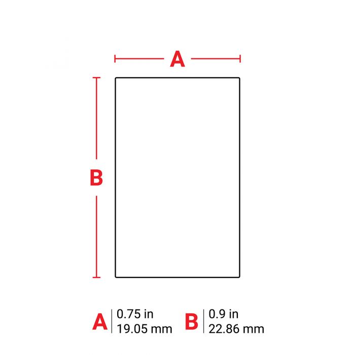 Brady Solvent and Chemical Resistant Polyester Laboratory Labels for M6 & M7 Printers 22.86mm(H) x 19.05mm(W)