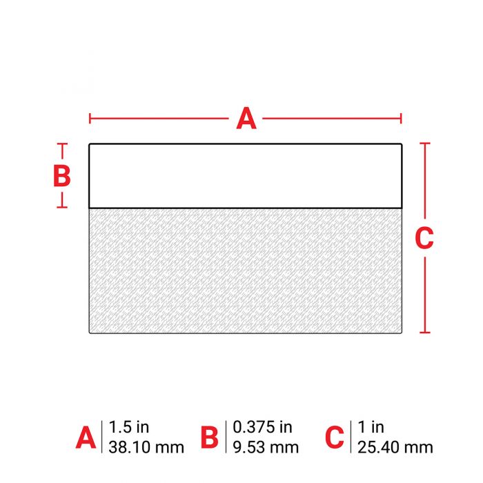 Brady Self-Laminating Vinyl Wrap Around Wire and Cable Labels for M6 & M7 Printers 25.40mm(H) x 38.10mm(W) M6104427