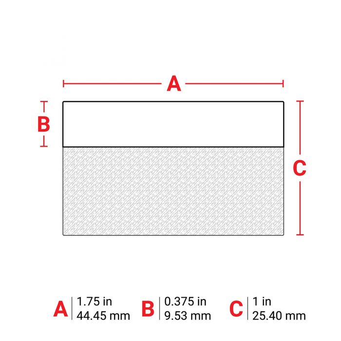 Brady Self-Laminating Vinyl Wrap Around Wire and Cable Labels for M6 & M7 Printers 25.40mm(H) x 44.45mm(W)