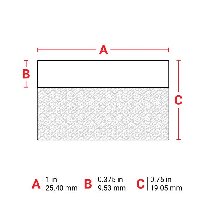 Brady Self-Laminating Vinyl Wrap Around Wire and Cable Labels for M6 & M7 Printers - 19.05mm (H) x 25.40mm (W)