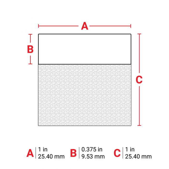 Brady Self-Laminating Vinyl Wrap Around Wire and Cable Labels for M7 Printers 25.40mm(H) x 25.40mm(W)