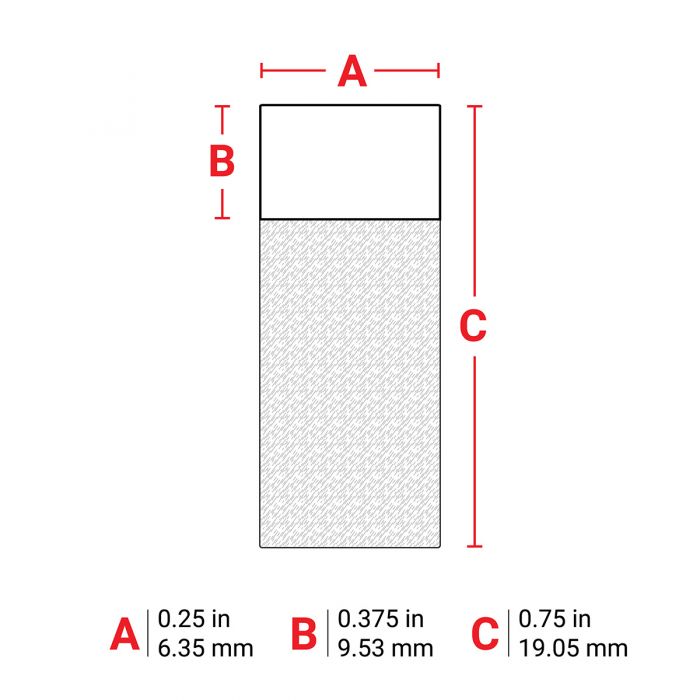 Brady Self-Laminating Vinyl Wrap Around Wire and Cable Labels for M7 Printers - 19.05mm (H) x 6.35mm (W)