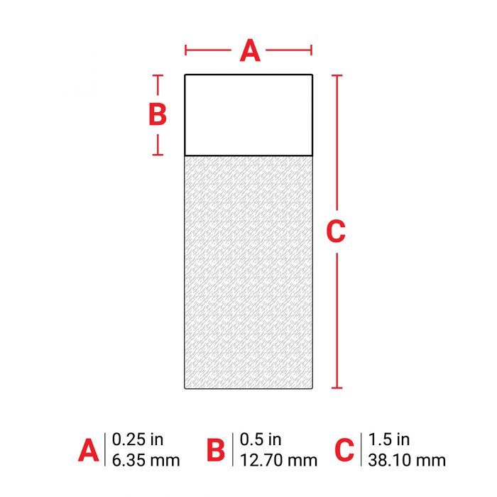 Brady Self-Laminating Vinyl Wrap Around Wire and Cable Labels for M7 Printers 38.10mm(H) x 6.35mm(W)
