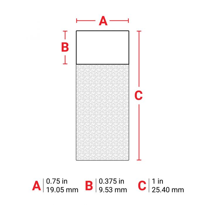 Brady Self-Laminating Vinyl Wrap Around Wire and Cable Labels for M6 & M7 Printers 25.40mm (H) x 19.05mm (W)