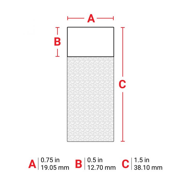 Brady Self-Laminating Vinyl Wrap Around Wire and Cable Labels for M6 & M7 Printers 38.10mm (H) x 19.05mm (W)