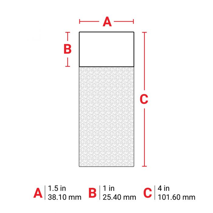 Brady Self-Laminating Vinyl Wrap Around Wire and Cable Labels for M6 & M7 Printers - 101.60mm (H) x 38.10mm (W)