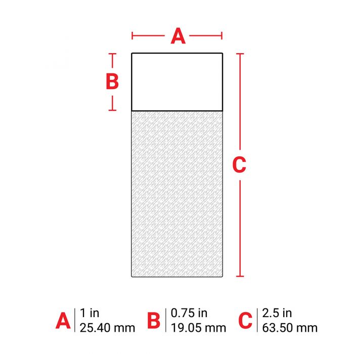 Brady Self-Laminating Vinyl Wrap Around Wire and Cable Labels for M6 & M7 Printers 63.50mm (H) x 25.40mm (W)