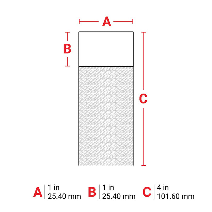 Brady Self-Laminating Vinyl Wrap Around Wire and Cable Labels for M7 Printers - 101.6mm (H) x 25.4mm (W)