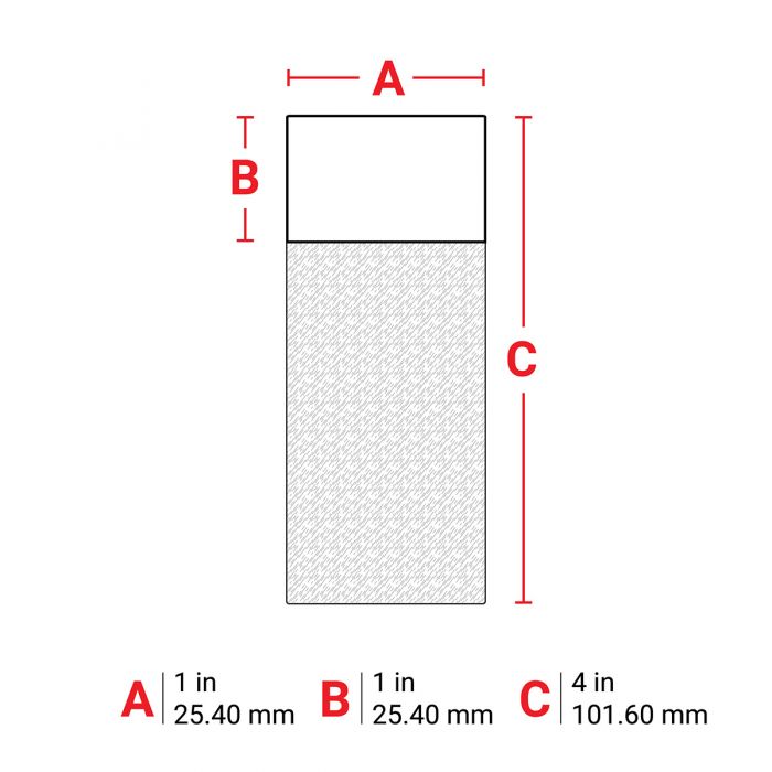 Brady Self-Laminating Vinyl Wrap Around Wire and Cable Labels for M6 & M7 Printers 101.60mm (H) x 25.40mm (W)