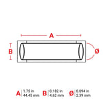 Brady PermaSleeve Heat Shrink Wire and Cable Labels 44.45mm(W) x 4.62mm(H) for M6 & M7 Printers