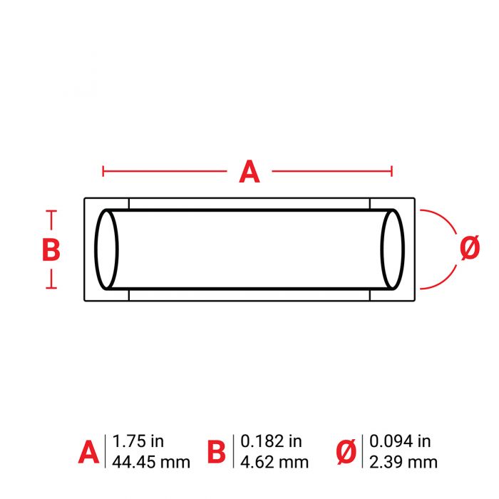 Brady PermaSleeve Heat Shrink Wire and Cable Labels for M7 Printers 44.45mm(W) x 4.62mm(H) White