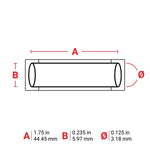 Brady PermaSleeve Low Smoke Zero Halogen Heat Shrink Wire and Cable Labels for M7 Printers 44.45mm(W) x 5.97mm(H) White