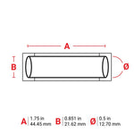 Brady PermaSleeve Heat Shrink Wire and Cable Labels for M6 & M7 Printers 44.45mm(W) x 21.62mm(H) Black M6500175342