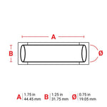 Brady PermaSleeve Low Smoke Zero Halogen Heat Shrink Wire and Cable Labels for M7 Printers 25.40mm(W) x 31.75mm(H) White