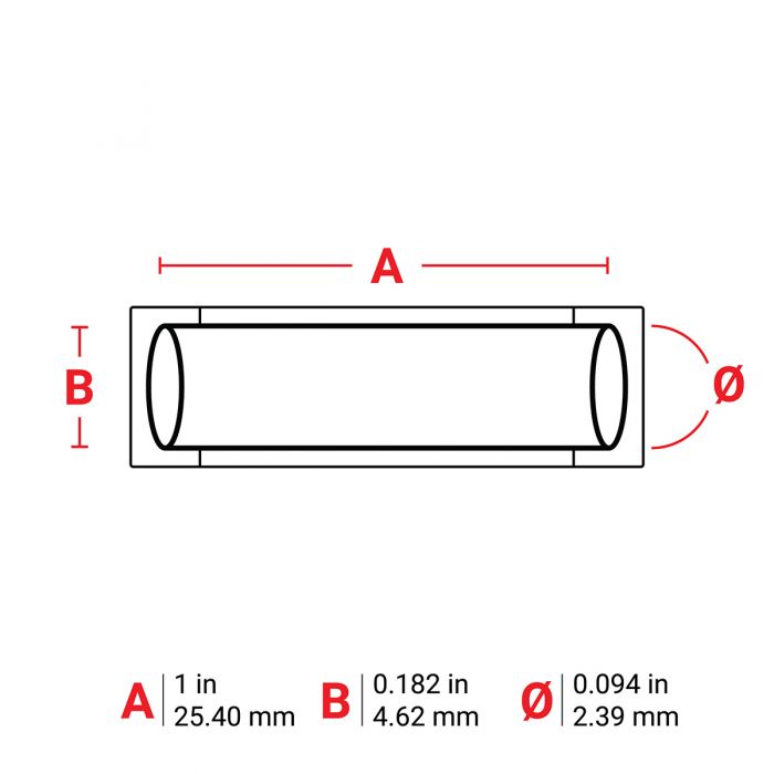 Brady PermaSleeve Heat Shrink Wire and Cable Labels -25.40mm (W) x 4.62mm (H) for M6 & M7 Printers