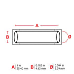 Brady PermaSleeve Low Smoke Zero Halogen Heat Shrink Wire & Cable Labels for M7 Printers 44.45mm(W) x 4.62mm(H) White