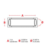 Brady PermaSleeve Heat Shrink Wire and Cable for Labels for M7 Printers 25.40mm(W) x 8.51mm(H) White