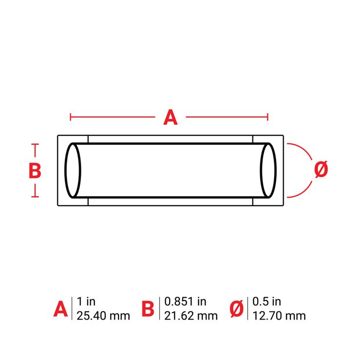 Brady PermaSleeve Heat Shrink Wire and Cable Labels for M7 Printers 25.40mm(W) x 21.62mm(H) White
