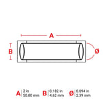 Brady PermaSleeve Heat Shrink Wire and Cable Labels 50.80mm(W) x 4.62mm(H) for M6 & M7 Printers White M60942342