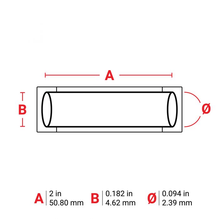 Brady PermaSleeve Heat Shrink Wire and Cable Labels 50.80mm(W) x 4.62mm(H) for M6 & M7 Printers White M60942342