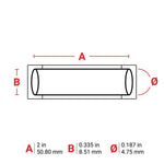Brady PermaSleeve Heat Shrink Wire and Cable Labels 50.80mm(W) x 8.51mm(H) for M6 & M7 Printers Black M61872342