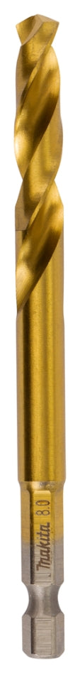 Makita HSS-TiN G-Series Metal Drill Bit 8.0x102mm 1/4