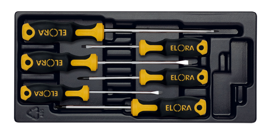 Elora Quatrolit® 2C-Screwdriver-Set 6 Pce MS-38