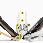 Leatherman 16 Tool MUT (Military Utility Tool) Heavy Duty Black Oxide Multi-Tool with Green MOLLE Sheath