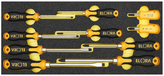 Elora Quatrolit® 2-Component-Screwdriver-Set 10 Pce OMS-7