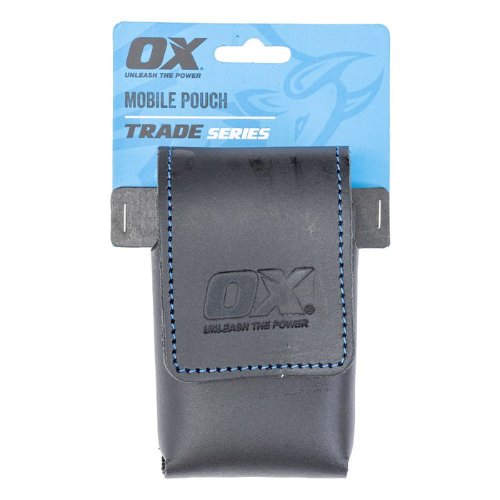 OX Trade Black Leather Mobile Phone Holder - L
