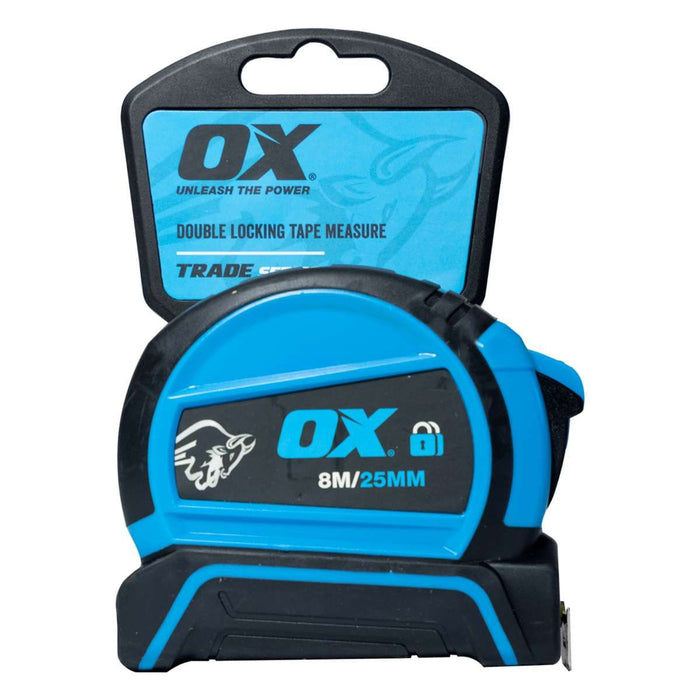 OX Trade Double Locking Tape Measure – 8m