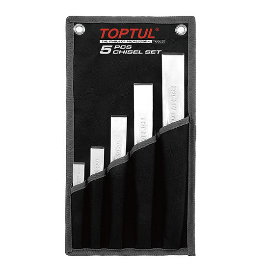 Toptul GPAQ0504 Ribbed Flat Chisel Set, 5 Pce