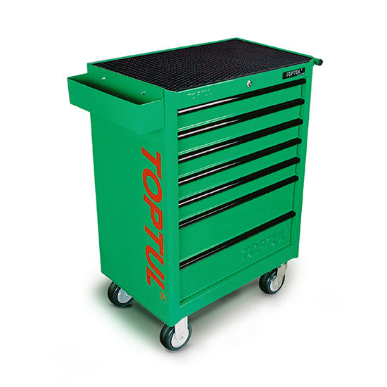 Toptul 7 Drawer Mobile Tool Trolley General Series Green TCAA0701