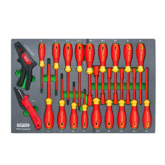 Toptul Insulated VDE Hex Nutspinner & Screwdriver Set 20 Pce EVA