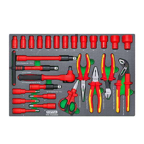 Toptul 1/2in Dr. Insulated Socket Plier & Scissors Set EVA