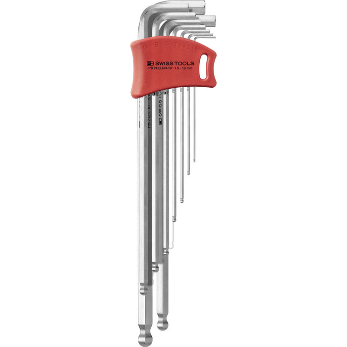 PB Swiss 9 Pce Metric Long Arm Ball End Hex Key L-Wrench Set (1.5-10mm)