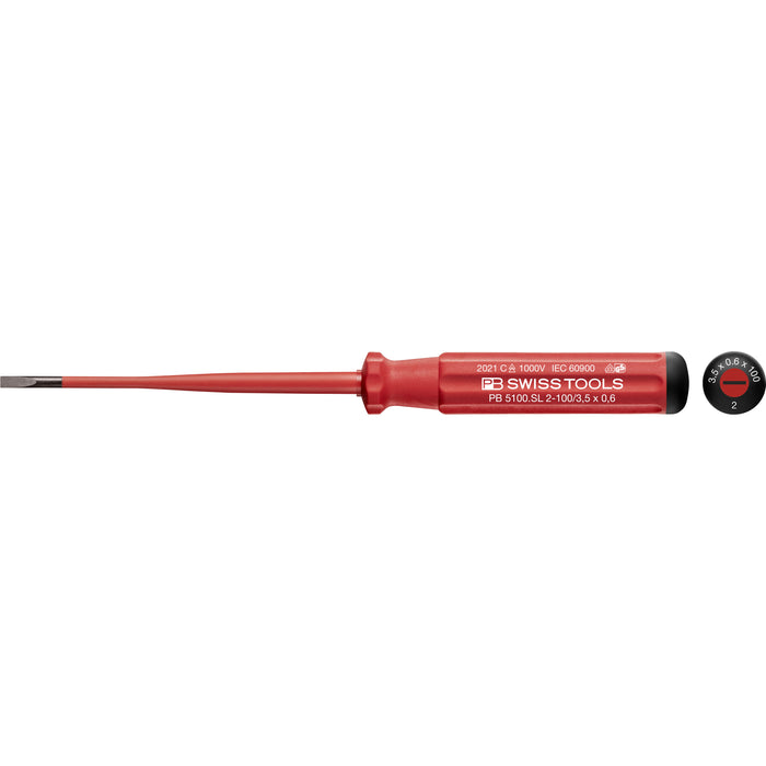 PB Swiss 5100 SL Classic VDE Slim Slotted Screwdrivers
