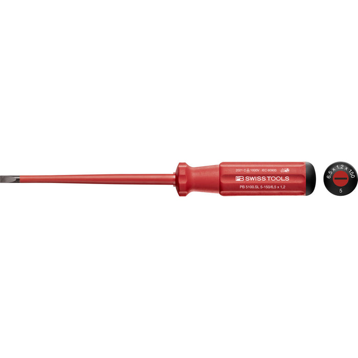 PB Swiss 5100 SL Classic VDE Slim Slotted Screwdrivers