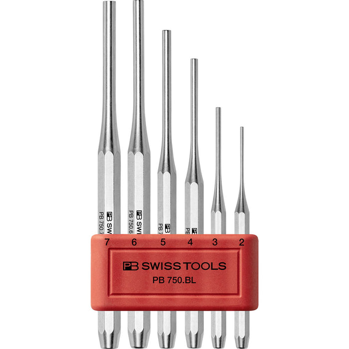 PB Swiss 750.BL Pin, Drift & Octagonal Punch Set, 6 Pce