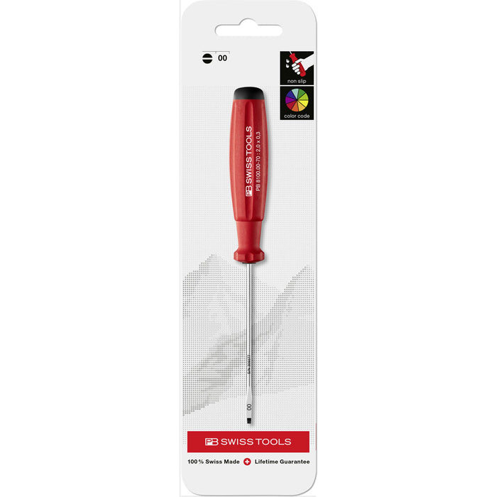 PB Swiss 8100 SwissGrip Slotted Screwdriver In Skin Pack (Various Sizes)