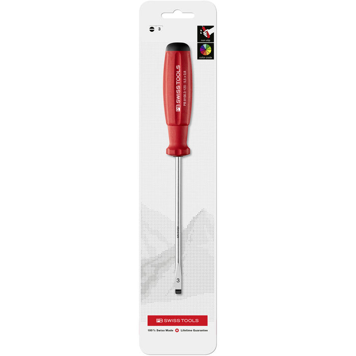 PB Swiss 8100 SwissGrip Slotted Screwdriver In Skin Pack (Various Sizes)