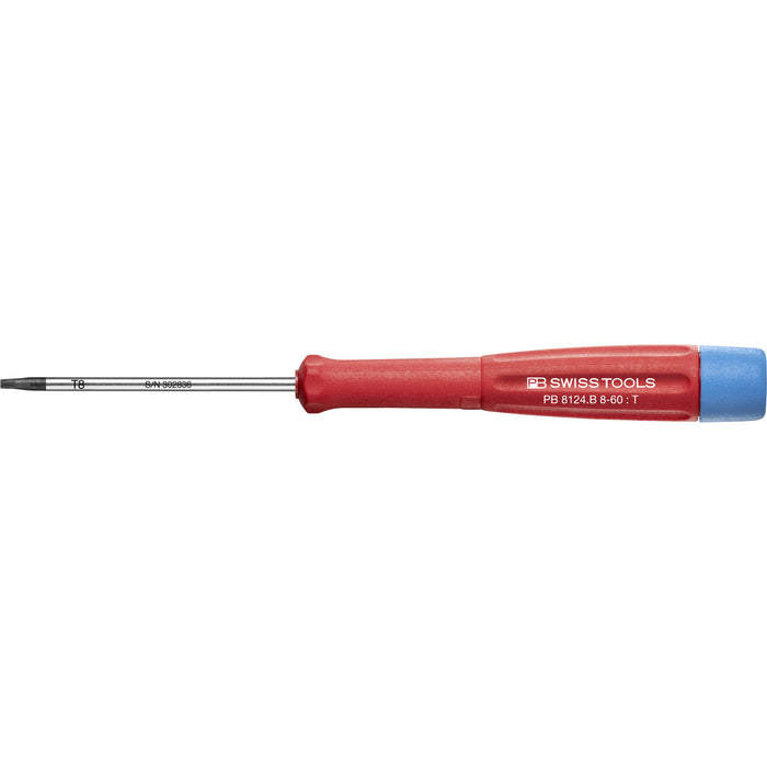 PB Swiss Electronics Torx Screwdriver with Turnable Head TX8 x 60mm