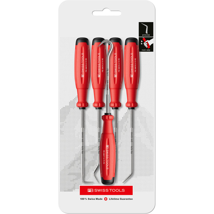 PB Swiss 38684.CN Pick Tool Set in Skin Pack with SwissGrip Evo Handles, 5 Pce
