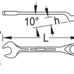 Gedore 1B 22mm Combination Spanner UD Profile