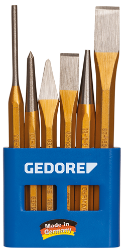 Gedore 106 Chisel & Punch Set in PVC Holder, 6 Pce