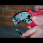 Knipex 97 53 18 Twistor16 Self-Adjusting Crimping Pliers for Wire Ferrules with Rotatable Die Head