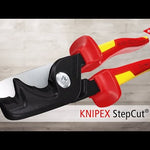 Knipex 95 12 225 StepCut XL Cable Shears with Step Cut