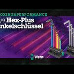 Wera 950/9 Hex-Plus Multicolour 3 L-Key Set Metric Blacklaser 9 Piece 133165